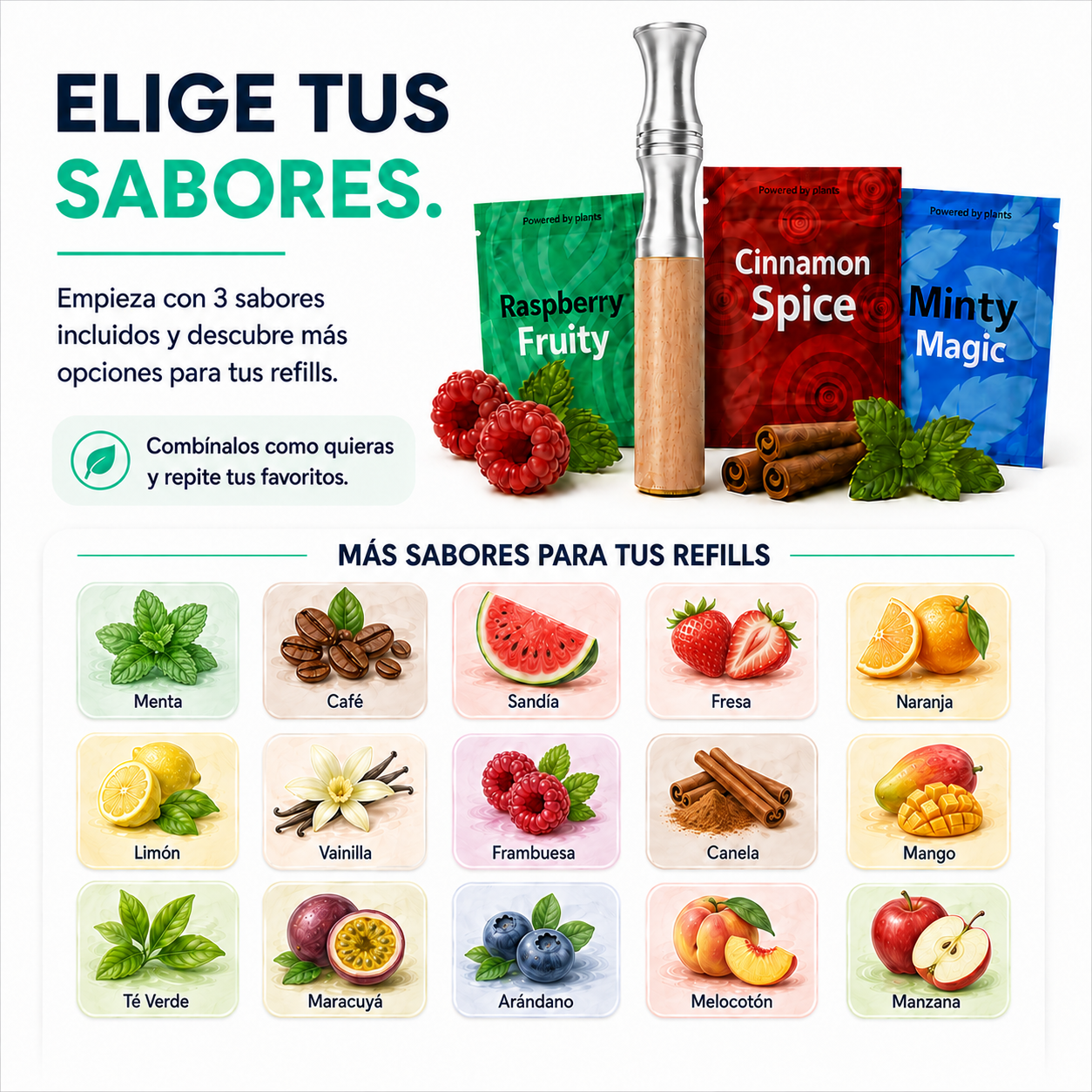 Inhalador de Aire con Sabores